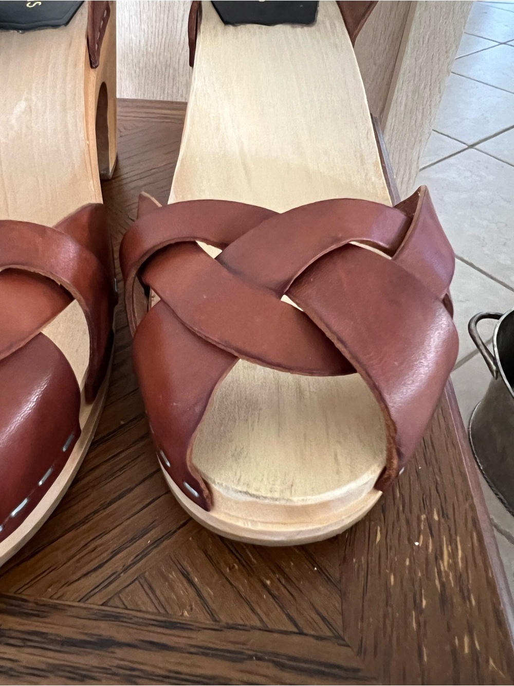 Swedish Hasbeens Kringlan Clog Sandals Anthropologie - Picture 5 of 11